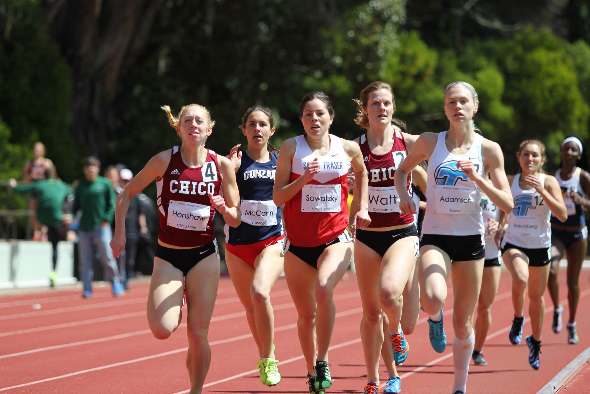 1st 800m school record in San Francisco...Bailey Henshaw (2:11.90) and Olivia Watt (2:11.75